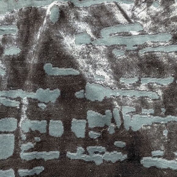 Grey Black Burnout Velvet Party Skirt Size S - Picture 11 of 12